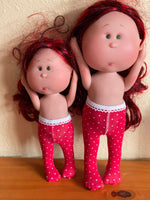 Christmas tights for 9" Nines d'Onil Mia Mini doll