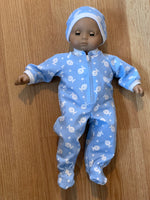Footed sleeper & Cap for 15" Bitty Baby doll