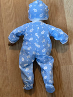 Footed sleeper & Cap for 15" Bitty Baby doll