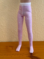 Valentine tights for 12" Marley or Anne or 14" Patience dolls