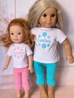 Embroidered shirt and Capri Set for 14" Wellie Wishers