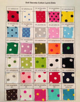 Cotton Lycra Dots Fabric Chart