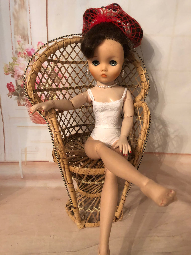 19" Vintage Dollikin Teddy & Hose