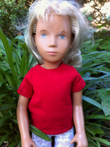 16" Sasha Solid Color Short Sleeve Crew Neck T-Shirt