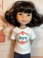 14.5" Fashion Friends Embroidered T-shirt