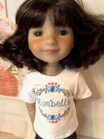 14.5" Fashion Friends Embroidered T-shirt