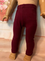 Solid Color Leggings for 18" American Girl doll