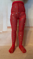 12"  Ruby Red Galleria Siblies dolls  VALENTINE TIGHTS