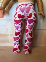 Valentine Tights for 18" American Girl Doll