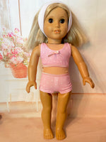 Underwear: sports bra & boy shorts for 18" American Girl doll