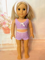 Underwear: sports bra & boy shorts for 18" American Girl doll