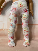 Valentine Tights for 18" American Girl Doll