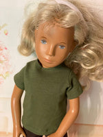 16" Sasha Solid Color Short Sleeve Crew Neck T-Shirt