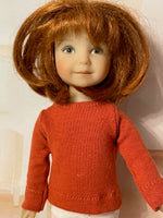 8" Effner Heartstrings Solid Color Long Sleeve T-shirt