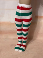 Christmas Tights for 12"  Ruby Red Galleria Siblies dolls