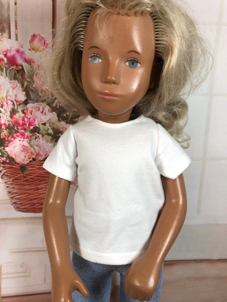 16" Sasha Solid Color Short Sleeve Crew Neck T-Shirt