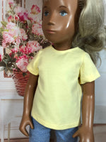 16" Sasha Solid Color Short Sleeve Crew Neck T-Shirt