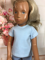 16" Sasha Solid Color Short Sleeve Crew Neck T-Shirt