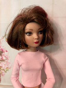 16" Ellowyne Jewel Neck Solid Color T-shirt