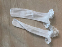 Lace trimmed white ankle socks for 16" Sasha doll