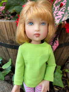 12"  Kish Slim Bethany Solid Color Long Sleeve T-shirt