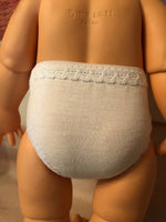 White undies for 13" Galoob Baby Face Doll