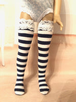 13" Effner Little Darling Print Thigh high tall socks