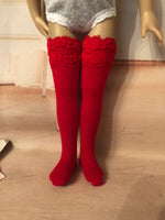 13" Effner Little Darling Solid Color Tall Thigh High Socks
