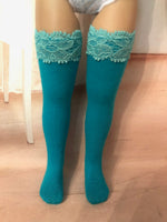 13" Effner Little Darling Solid Color Tall Thigh High Socks