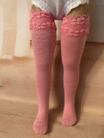 13" Effner Little Darling Solid Color Tall Thigh High Socks