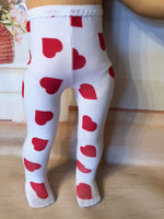 Valentine Tights for 18" American Girl Doll
