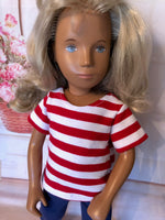 16" Sasha Print Short Sleeve Boat Neck T-shirt