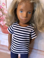 16" Sasha Print Short Sleeve Boat Neck T-shirt