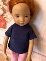 13" Effner Little Darling Solid Color Short Sleeve T-shirt