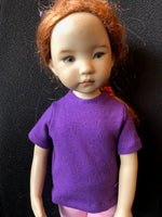 13" Effner Little Darling Solid Color Short Sleeve T-shirt