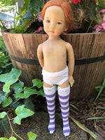 13" Effner Little Darling Print Thigh high tall socks