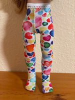 Valentine tights for 12.5" Paola Reina Las Amigas dolls