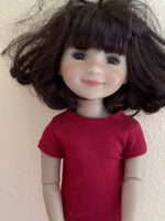 14.5" Ruby Red Galleria Fashion Friends Solid Color Short Sleeve T-shirt