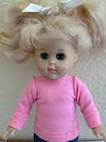 8" Ginny/MA Wendy Solid Color Long Sleeve T-shirt