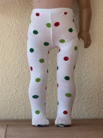 Christmas Tights for 18" American Girl doll