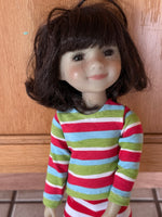 14.5" Ruby Red Galleria Fashion Friends Print Long Sleeve T-shirt