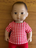 Solid Color Short Sleeve T-shirt for 8" Caring for Baby Doll