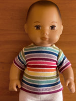 Solid Color Short Sleeve T-shirt for 8" Caring for Baby Doll