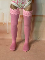 14.5" Ruby Red Galleria Fashion Friends Solid Color Thigh High Socks