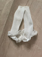 White lace trimmed ankle socks for 12" Baby Sasha doll