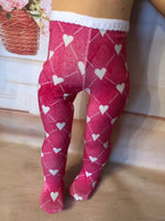 Valentine Tights for 18" American Girl Doll