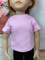 13" Effner Little Darling Solid Color Short Sleeve T-shirt