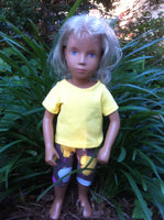 16" Sasha Solid Color Short Sleeve Boat Neck T-Shirt