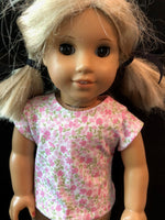 Print Short Sleeve T-shirt for 18" American Girl doll