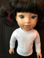 Solid Color Long Sleeve T- shirt for 14" Wellie Wishers